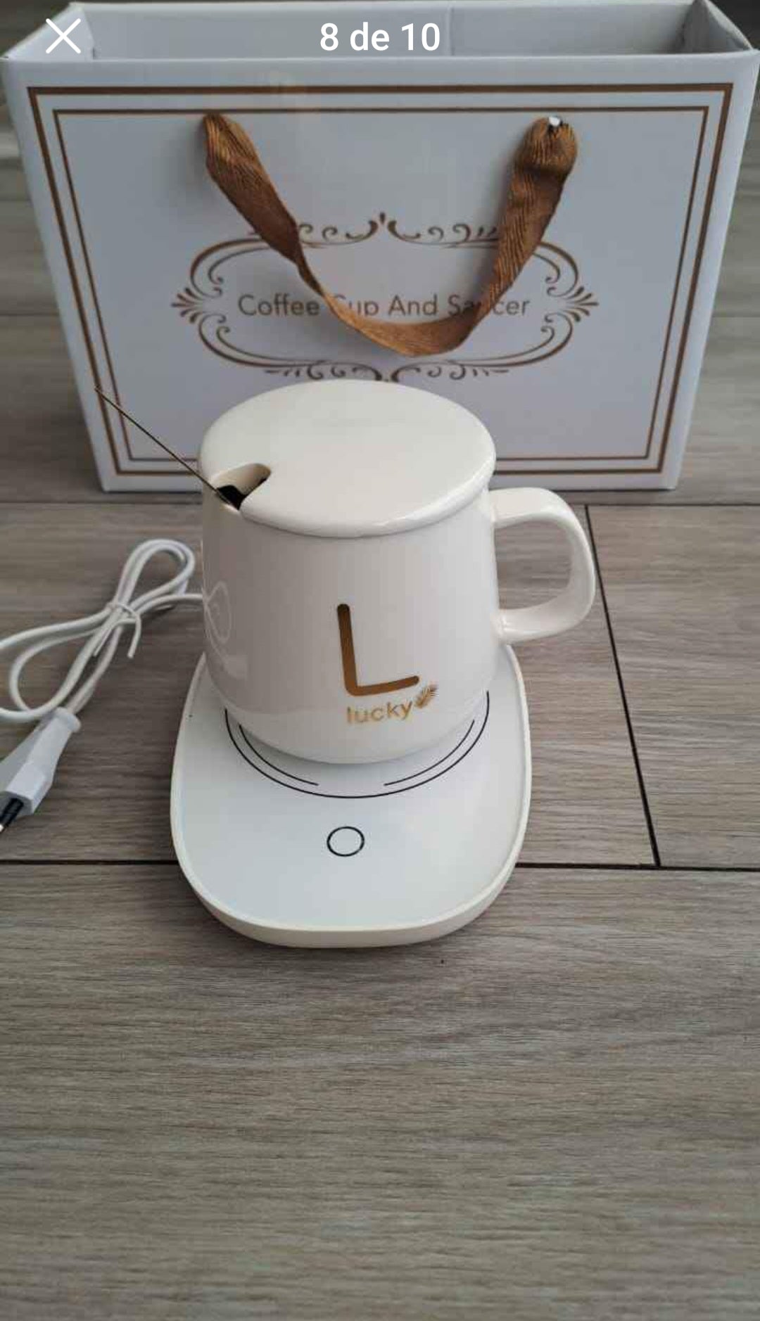 Taza De Cafe Con Calentador Electrica