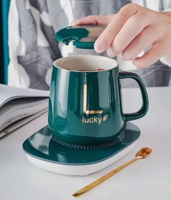 Taza De Cafe Con Calentador Electrica