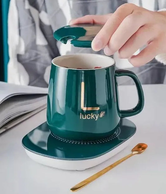 Taza De Cafe Con Calentador Electrica